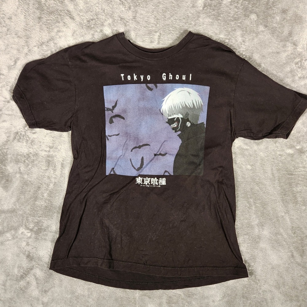 Funimation Tokyo Ghoul T-Shirt Mens Large Black Excellent Ken Kaneki Anime Tee